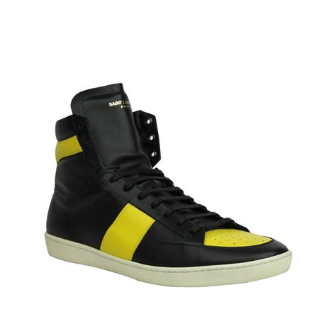 ysl leather high tops|More.